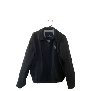 POLO RALPH LAUREN XL Men's Oilcloth Waterproof Black Patina Bomber Jacket